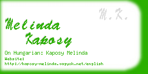 melinda kaposy business card